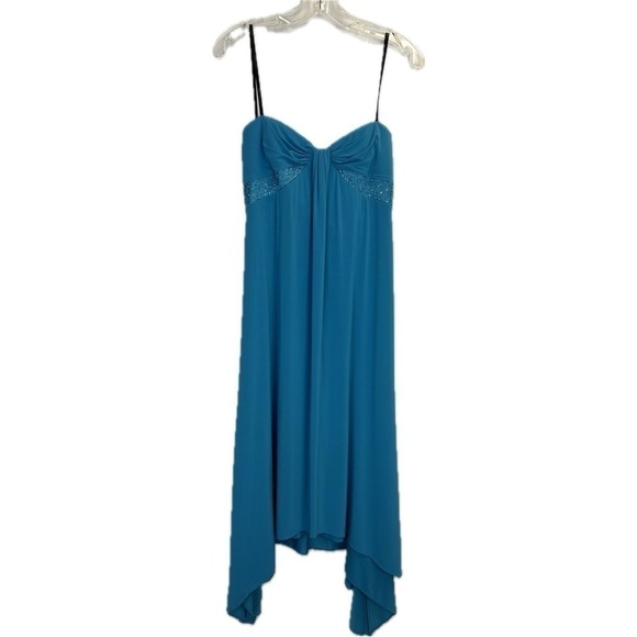 NWT Laundry by Shelli Segal Women’s Beaded Blue Dress - Picture 1 of 10